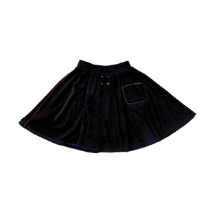 Embroidered Velour Skirt