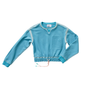 Teal Embossed Sweatshirt