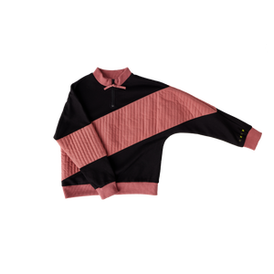 Pink and Black Horizontal Striped Top