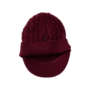 Knit Visor Hat (Red)